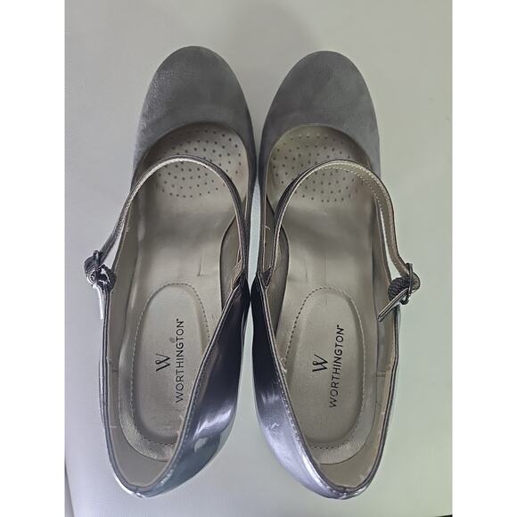 Suede 90s MaryJanes 8.5M Cushion For Comfort Acedemiacore Chic Worthington - Picture 6 of 11